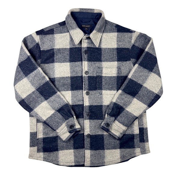 Banana Republic Other - Banana‎ Republic Shirt Jacket Mens L Navy Grey New Buffalo Check Shacket